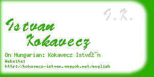 istvan kokavecz business card